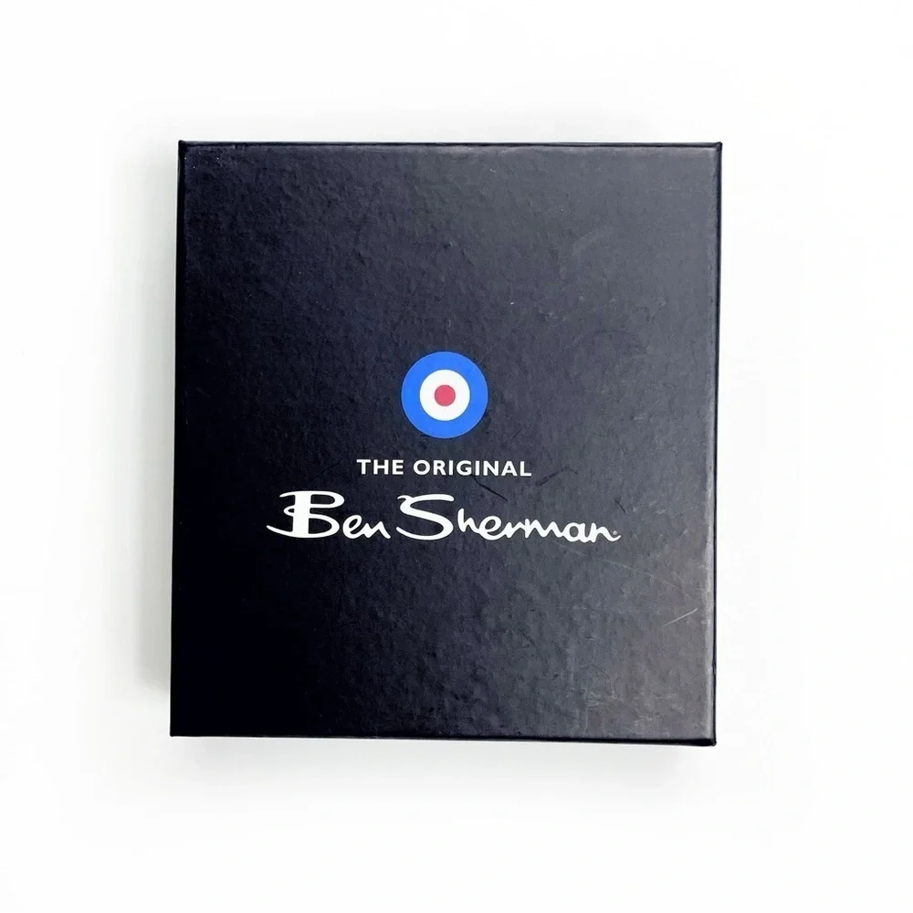 Ben Sherman Black Tri-Fold Genuine Leather Wallet
